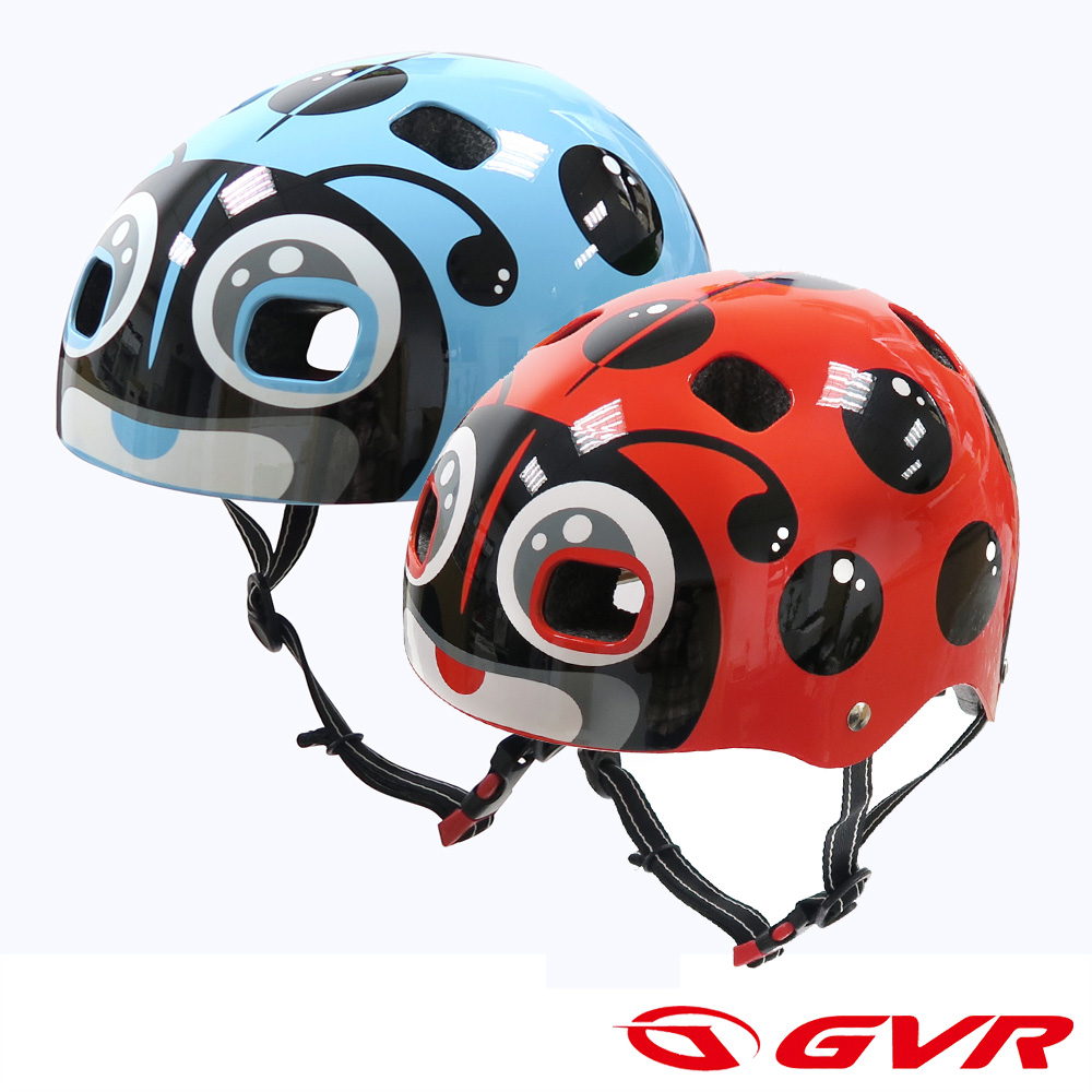 GVR 兒童自行車/戶外休閒活動防護安全帽-瓢蟲