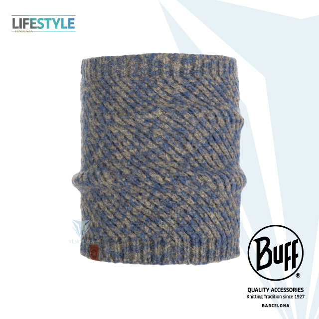 BUFF Lifestyle BFL117882 KAREL-針織保暖領巾 復古藍