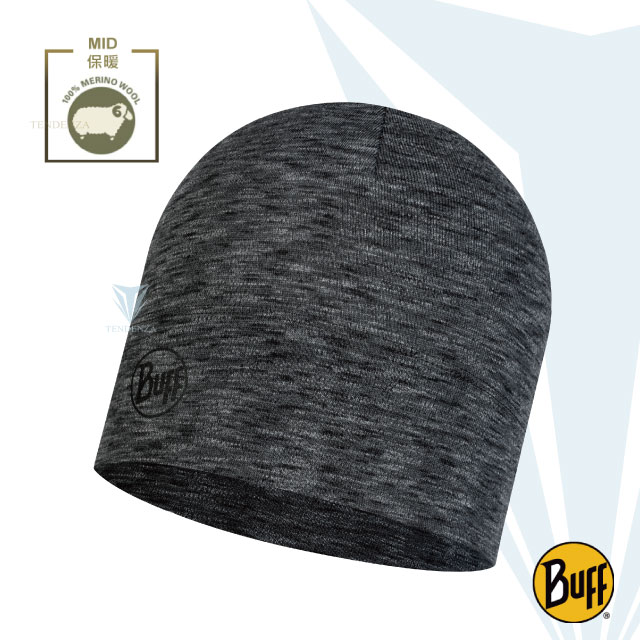 BUFF BF118008 保暖-美麗諾羊毛帽-編織岩灰