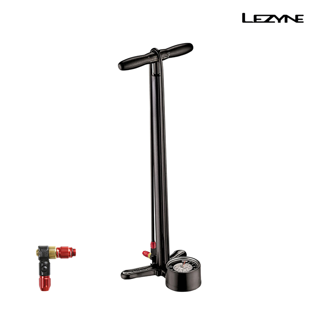 LEZYNE 傳統型立式打氣筒/CLASSIC FLOOR DRIVE + ABS 1 PRO 金屬黑