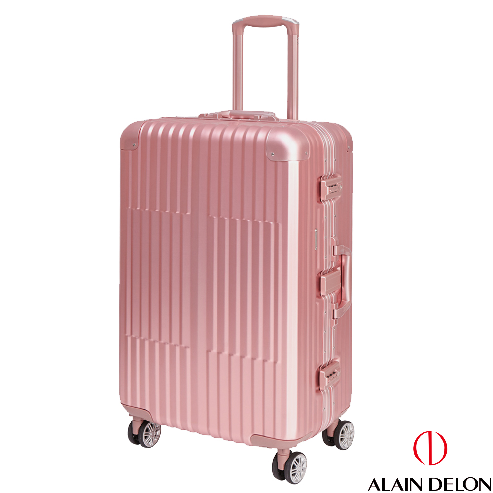 ALAIN DELON 亞蘭德倫 25吋 絕代風華系列全鋁製旅行箱 (粉紅)