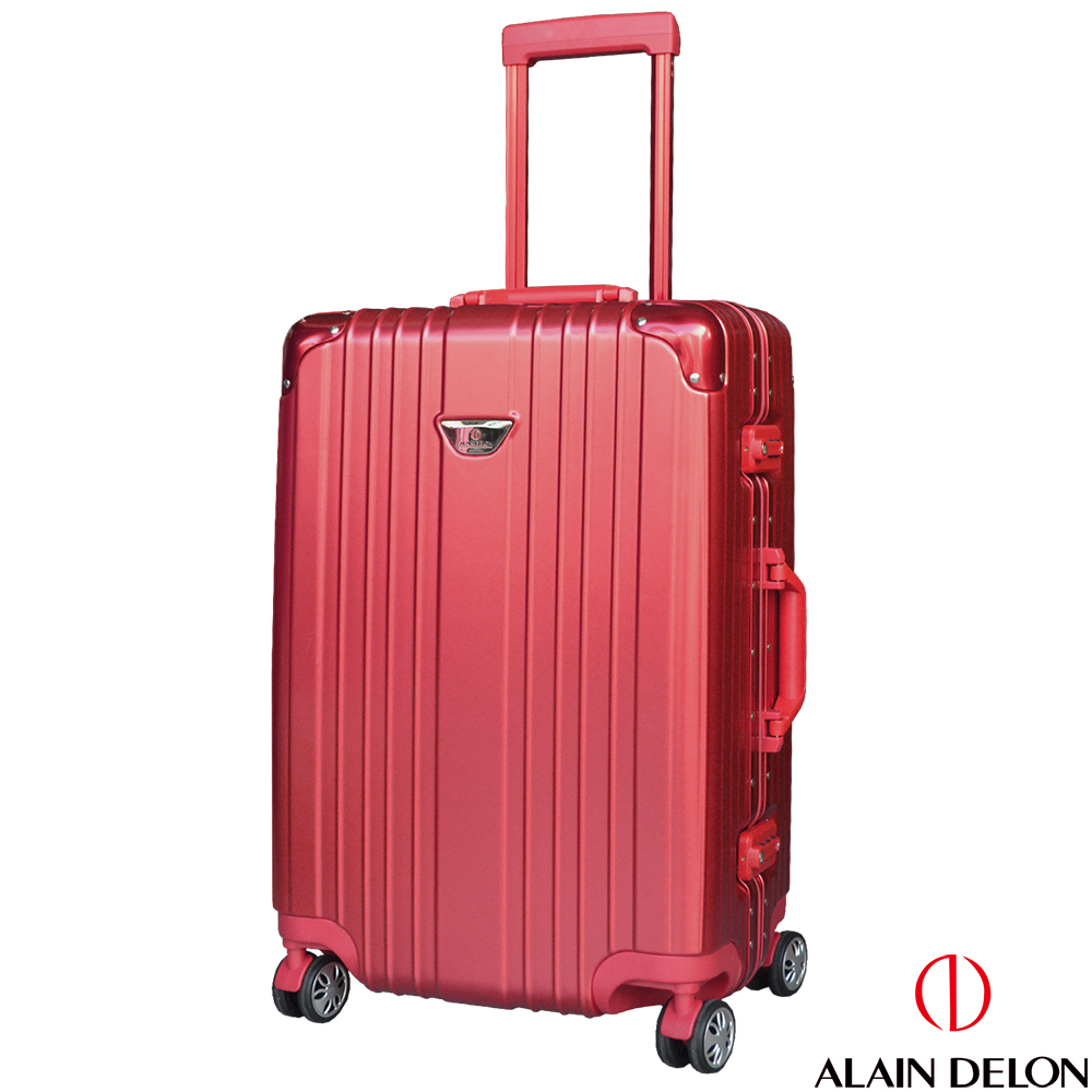 ALAIN DELON 亞蘭德倫 24吋流線雅仕系列行李箱 (紅)