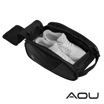 AOU 旅行收納 萬用袋 鞋袋 鞋包(黑)66-041
