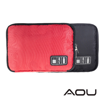 AOU 旅行配件 萬用包 配件數據線 充電器 隨身碟 耳機收納包(多色任選)66-042
