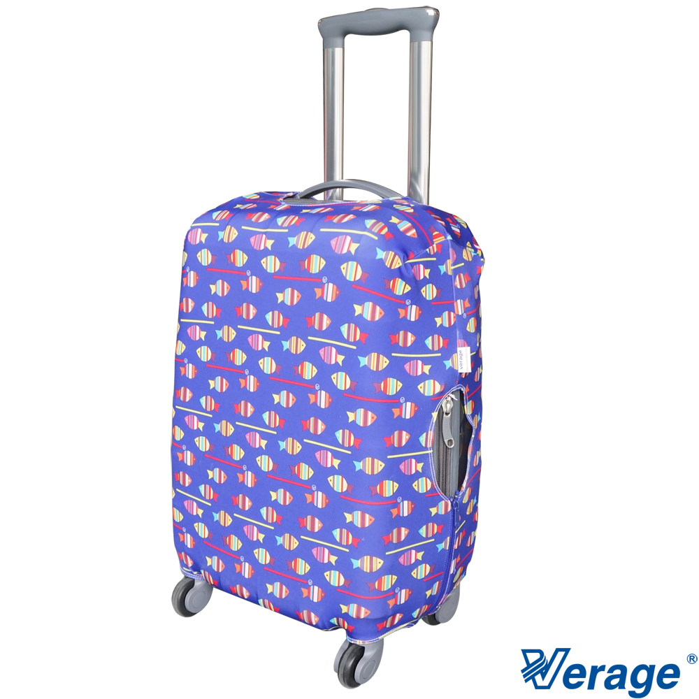 Verage 維麗傑 彈性花樣旅行箱保護套 S (彩虹魚)