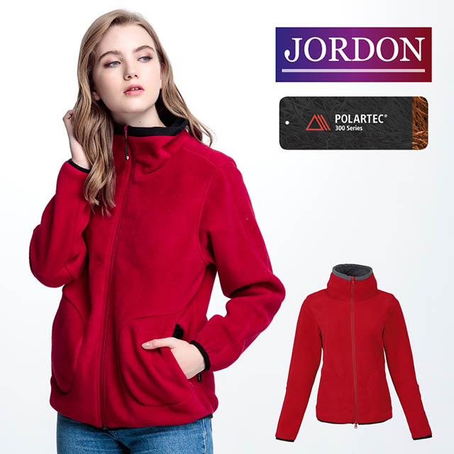 【JORDON 橋登】女款 POLARTEC Classic 200刷毛保暖外套 (黑色/咖啡/暗紅/紫色) #726