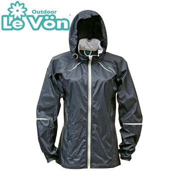 【LeVon】LV3342 - 女抗紫外線單層風衣 - 黑