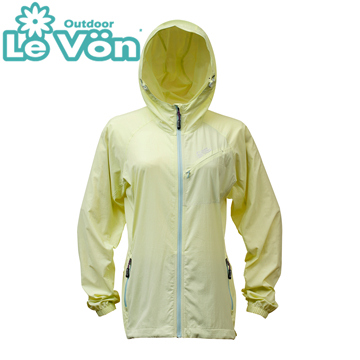 【LeVon】LV3456 - 女抗紫外線單層風衣 - 奶油黃