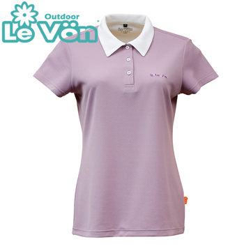 【LeVon】LV7428 - 女吸濕排汗抗UV短袖POLO衫 - 芋紫