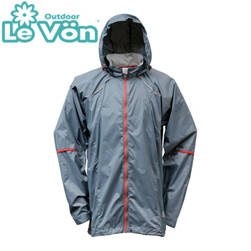 【LeVon】LV3346 - 男抗紫外線單層風衣 - 鐵灰