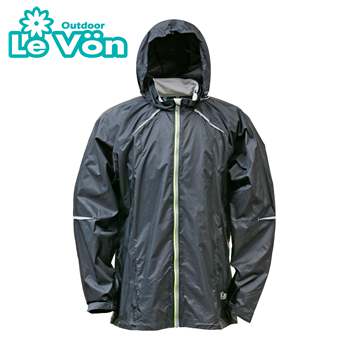 【LeVon】LV3348 - 男抗紫外線單層風衣 - 黑