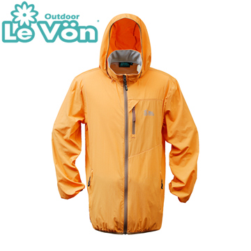 【LeVon】LV3449 - 男抗紫外線單層風衣 - 桔
