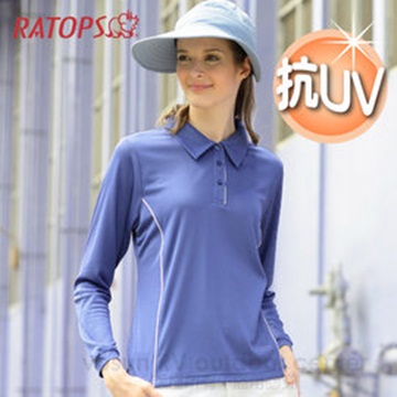 瑞多仕-RATOPS 女款 Coolmax 抗UV薄長袖POLO衫 DB8449 薰衣草紫