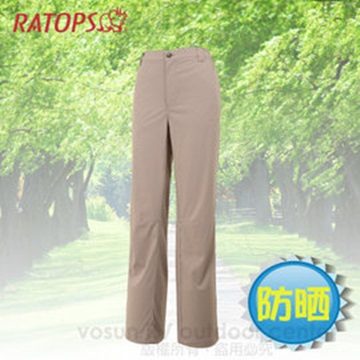 瑞多仕-RATOPS 女款 HIGH-IQ 防曬快乾休閒長褲 DA3186 灰卡其色