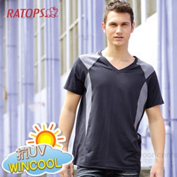 瑞多仕-RATOPS WINCOOL 男款 輕量透氣彈性涼感衣 DB8530 黑色
