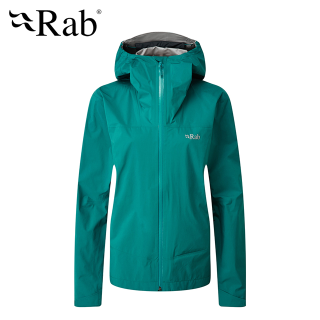 【英國 RAB】Meridian Jacket 連帽防水外套 女款 亞特蘭提斯 #QWG45