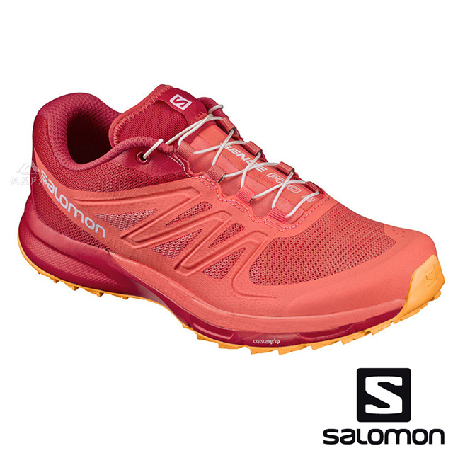 【SALOMON 法國】PRO 2女運動健行鞋『珊瑚紅/罌 粟紅/鮮明橘』392507