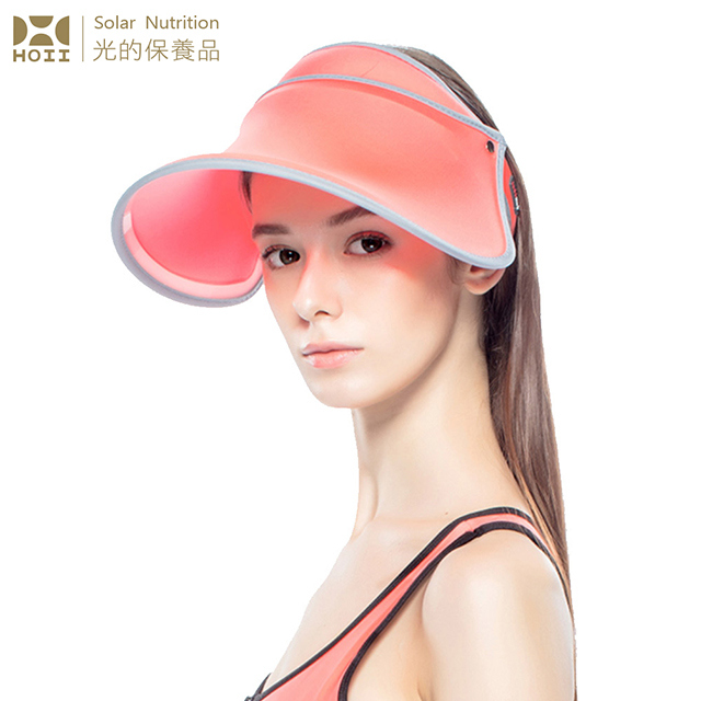【后益 HOII】UPF50+抗UV防曬涼感先進光學機能布-伸縮豔陽帽 ★紅光