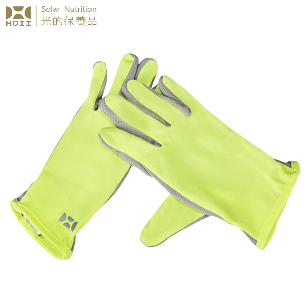 【后益 HOII】UPF50+抗UV防曬涼感先進光學機能布-手套★黃光