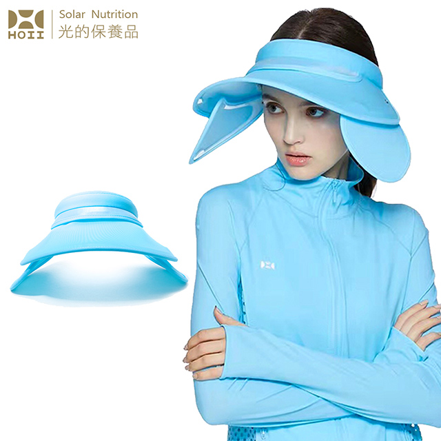 【后益 HOII】UPF50+抗UV防曬涼感先進光學機能布-全面防護遮陽帽 ★藍光
