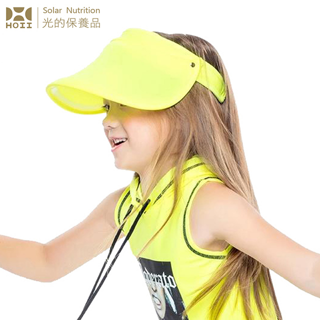 【后益 HOII】UPF50+抗UV防曬涼感先進光學機能布-兒童豔陽伸縮帽 ★黃光