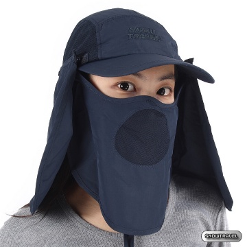 SNOWTRAVEL 抗UV遮陽休閒帽(臉/肩頸部防曬設計)(藍色)(850)