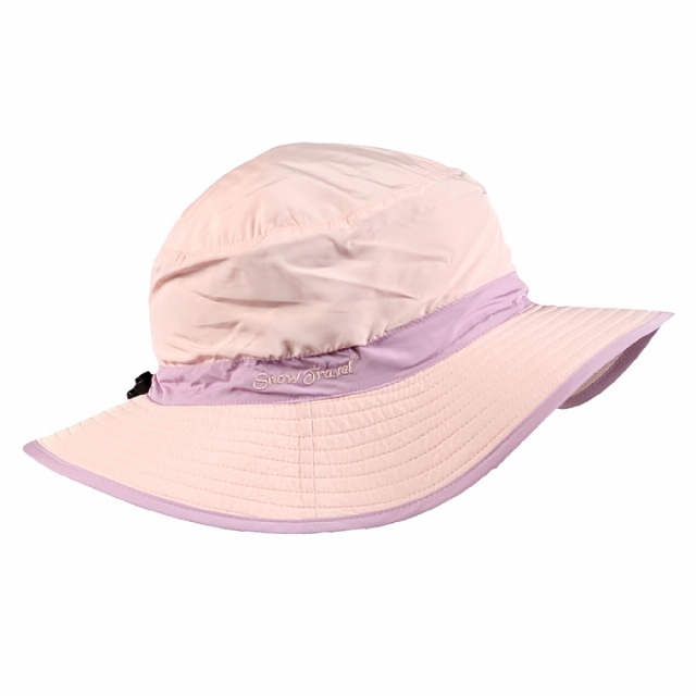 SNOWTRAVEL 抗UV透氣快乾戶外輕量休閒帽(可折疊收納)(粉紅-淺紫)(680)