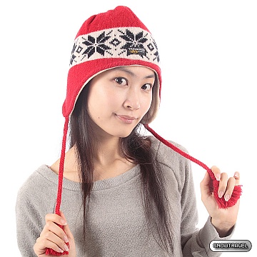 SNOWTRAVEL 3M防風透氣保暖羊毛遮耳帽 (紅色)(700)