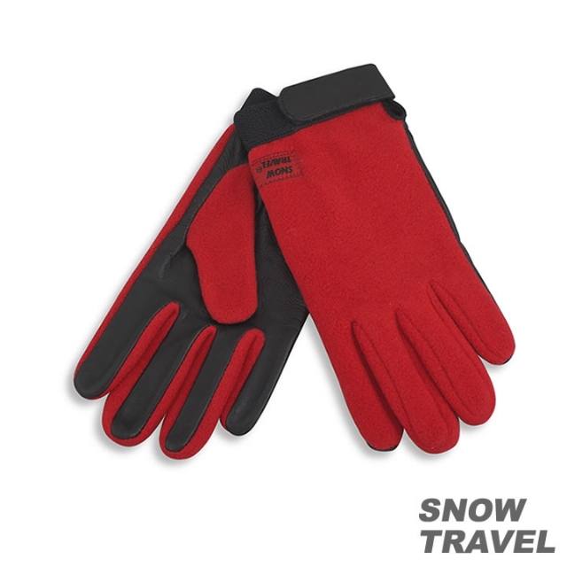 SNOWTRAVEL WINDBLOC防風保暖手套(小羊皮) (紅色)(STAR049-RED)(980)