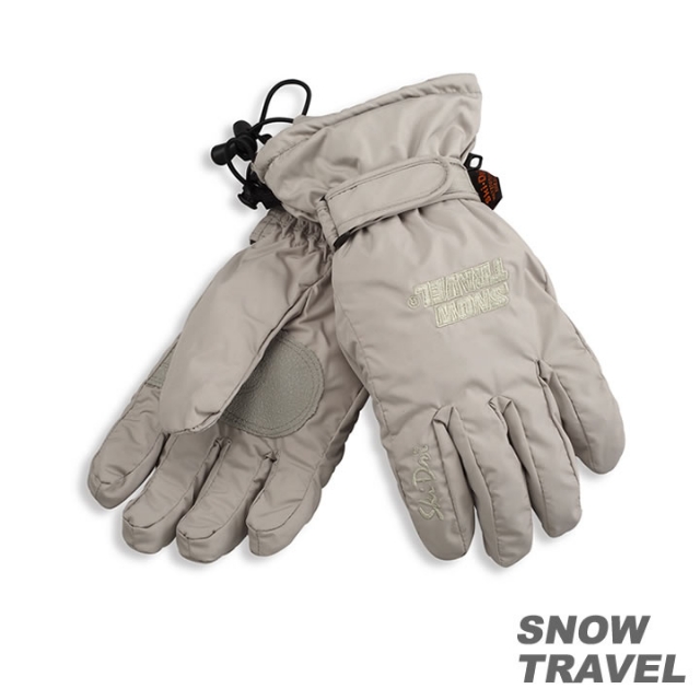 SNOWTRAVEL POLARTEC保暖透氣雙層防風手套 (卡其)(STAR020-KHA)(1000)