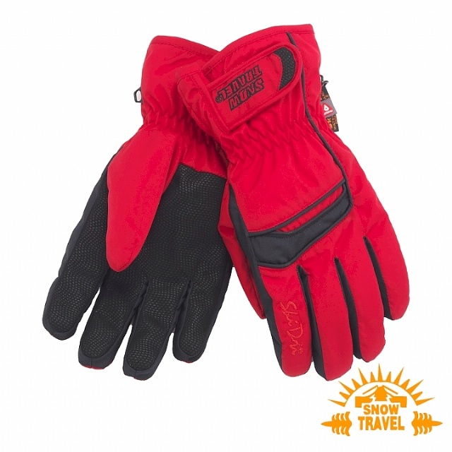 SNOWTRAVEL SKI-DRI防水透氣PRIMALOFT保暖手套 (紅色)(STAR065-RED)(1280)