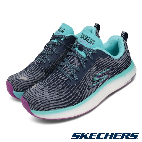 Skechers 慢跑鞋 Go Run Forza 4 運動 女鞋 輕量 避震 緩衝 路跑 橡膠大底 灰 藍 128095NVMT