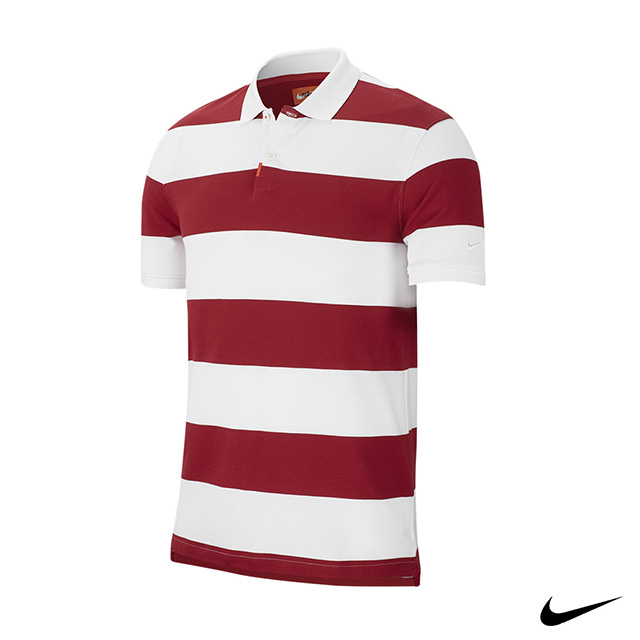 Nike Polo Stripe 中性 短袖Polo衫 紅白 BV0380-609
