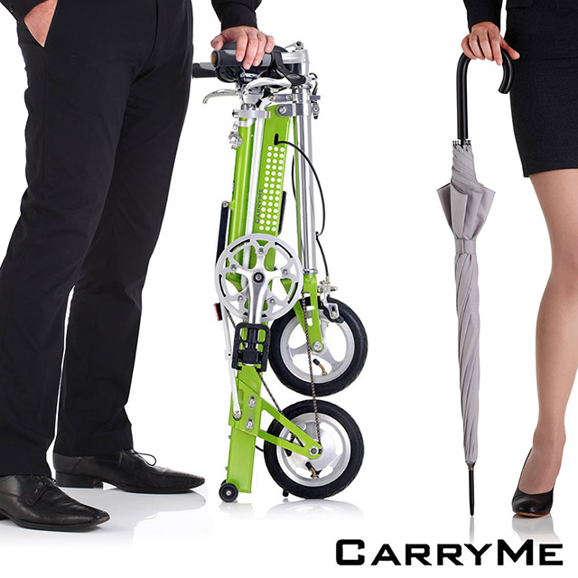 CarryMe SD 8吋單速鋁合金折疊車-綠茶青