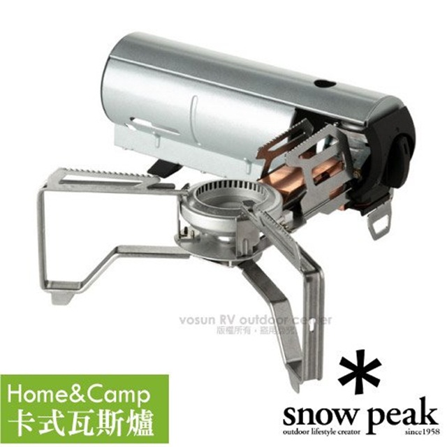 【日本 Snow Peak】新款 HOME&CAMP 卡式瓦斯爐(2,300kcal/h).戶外單口爐_GS-600SL 銀色