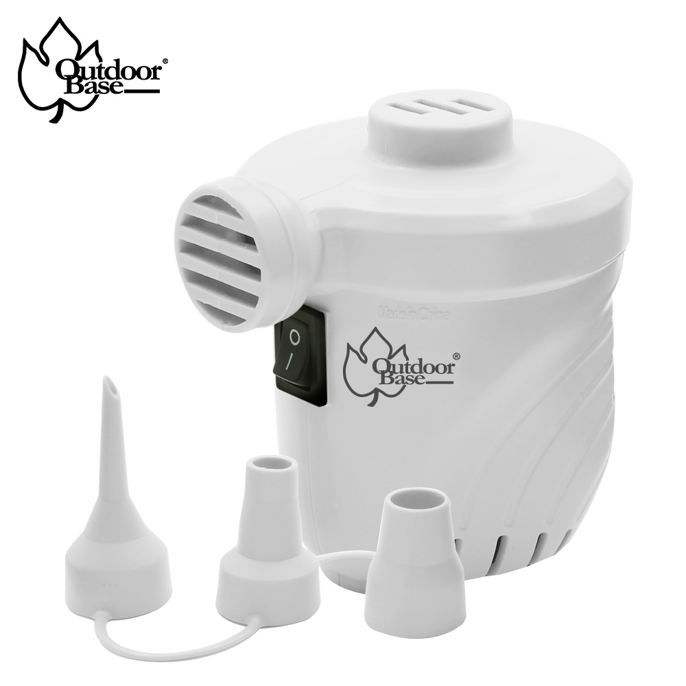 OutdoorBase 颶風 充氣床用 電動充氣幫浦 (白或粉紅 顏色隨機出貨)