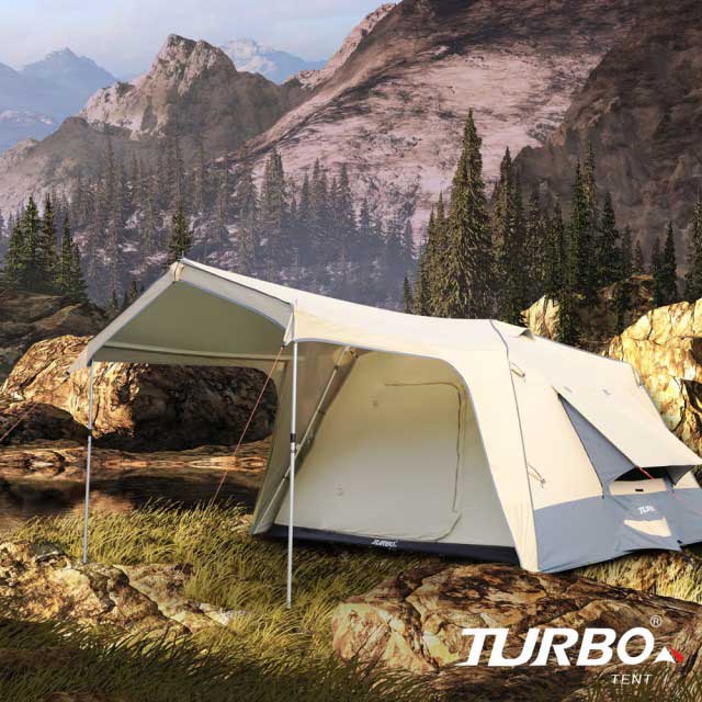 【Turbo Tent】Turbo Lite 300第三代-一房一廳八人帳篷(快速帳篷 速搭帳 一房一廳 家庭帳)