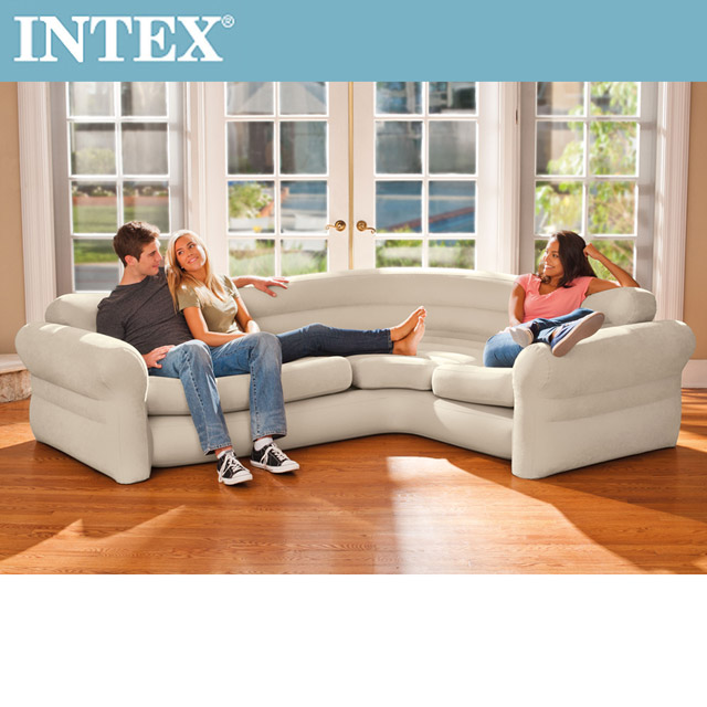 INTEX超大充氣L型沙發椅 (68575)