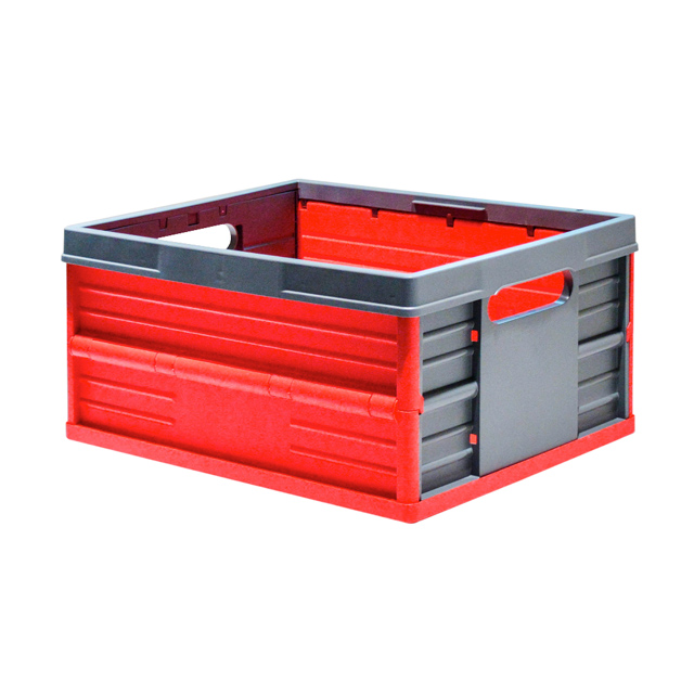 比利時EVOBOX摺疊收納籃32L -灰/紅色
