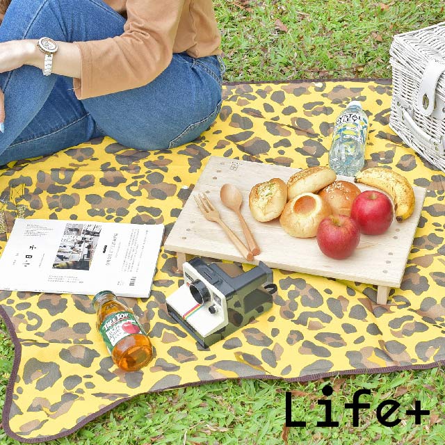 Life Plus Pic艾樂摩 折疊式防潑水多用野餐墊 (褐色豹紋)
