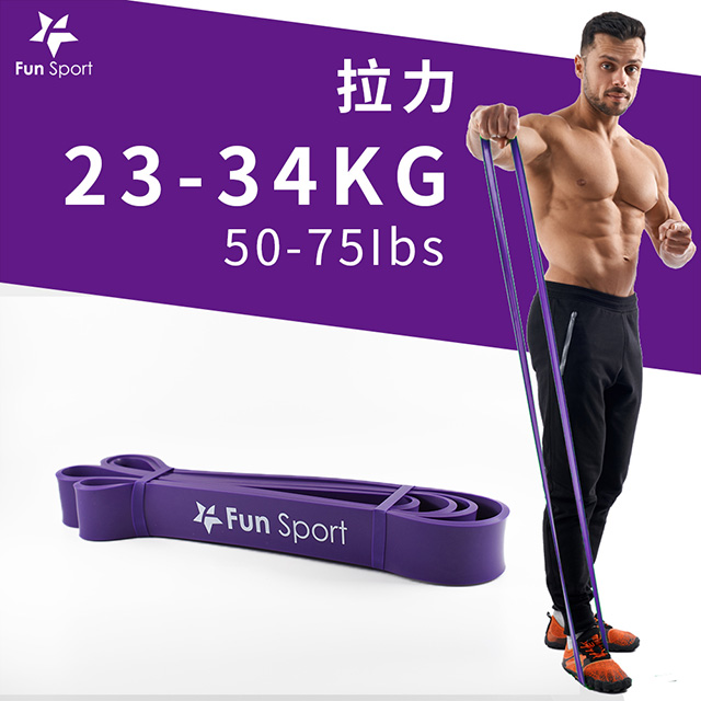 Fun Sport 健力環-乳膠環狀彈力阻力帶(紫) (阻力圈/彈力帶/拉力繩/橡筋帶)