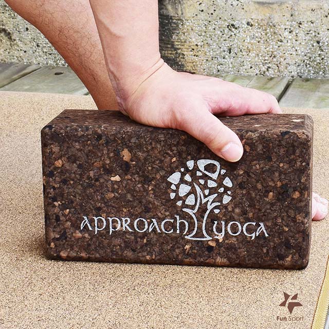 Approach yoga 碳化葡萄牙軟木瑜珈磚(2入)瑜伽磚/Yoga brick/Cork Yoga brick