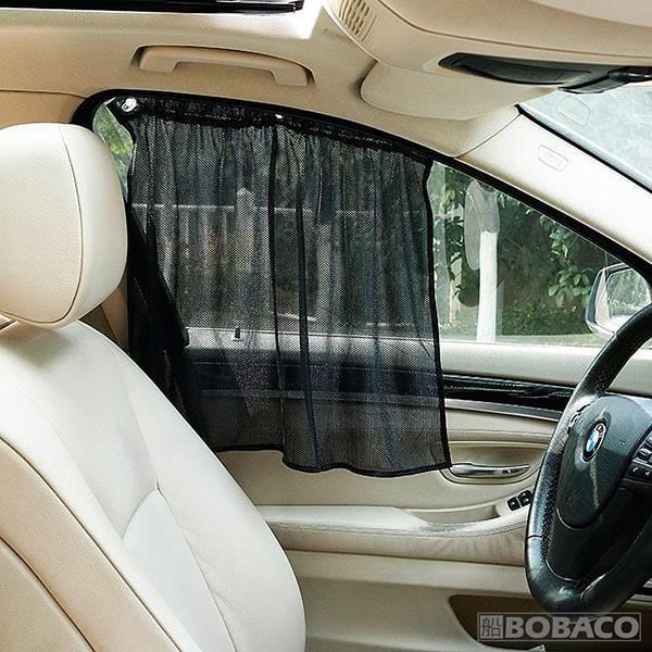 【汽車吸盤式遮陽簾 (2入)】遮陽 隱私 汽車窗簾 隔熱 防曬 車簾 側窗車窗
