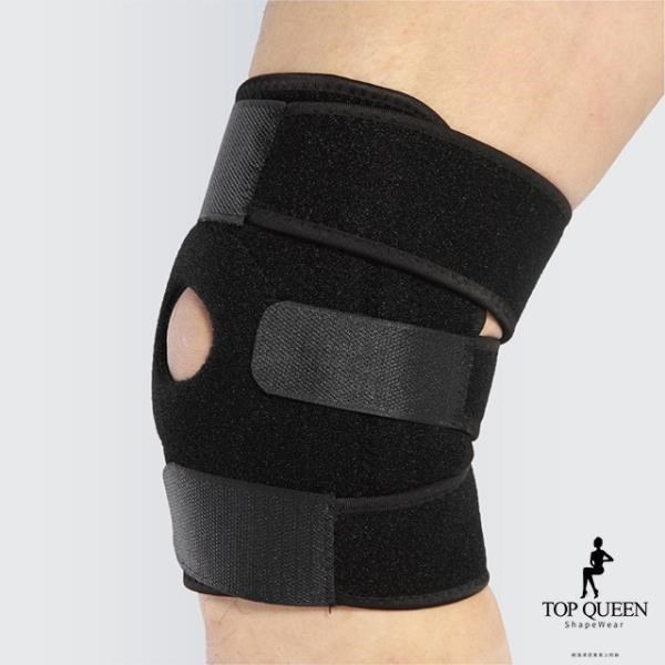 【Top queen】可調式黏扣型支撐彈簧透氣護 膝(一件組)