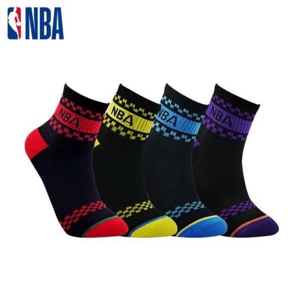 【NBA運動配件館】NBA襪子 平版襪 短襪 經典緹花短襪(6雙組)