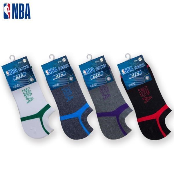 【NBA運動配件館】NBA襪子 平版襪 船襪 時尚緹花船襪(6雙組)