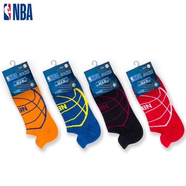 【NBA運動配件館】NBA襪子 平版襪 船襪 籃球緹花船襪 (6雙組)