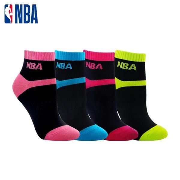 【NBA運動配件館】NBA襪子 平版襪 短襪 女款百搭緹花短襪 (6雙組)