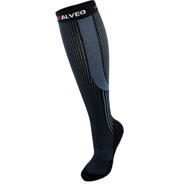 【Vital Salveo 紗比優】運動機能鍺三效壓力 襪(黑色) (一雙入)(機能襪/台灣製造)