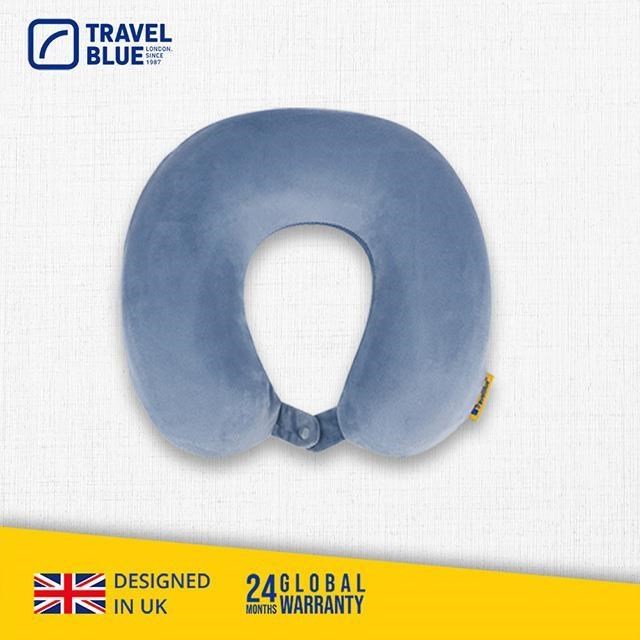 【 Travel Blue 藍旅 旅行配件 】 Memory Foam 記憶棉 旅行頸枕 藍色 TB232-BL
